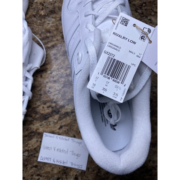 *NWT Men Size 18 Adidas Rivalry Low Shoes White/White Originals Sneakers GX2272 main image 10
